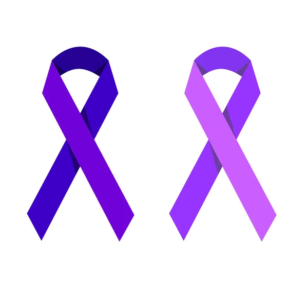 Purple ribbon symbolizing victims of homophobia — Stock Vector