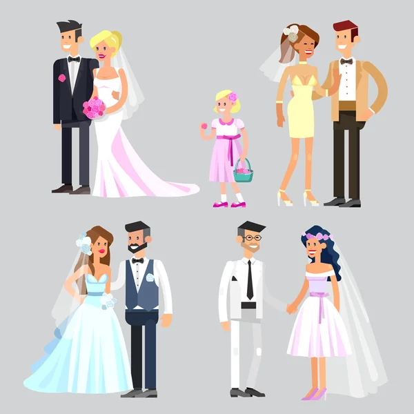Mutlu evlilik çift — Stok Vektör