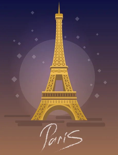 Paris Eiffel Tower Icon. — Stock Vector