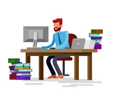 Detaylı karakter kurumsal iş takım vektör