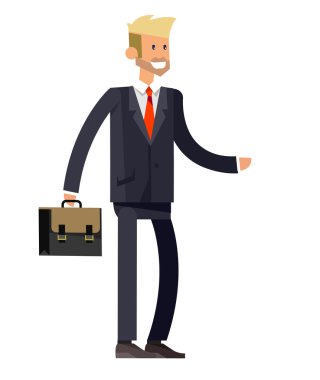 Vektör detaylı karakter ofis çalışanı