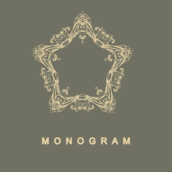 Sarja monogrammi logo malli — vektorikuva
