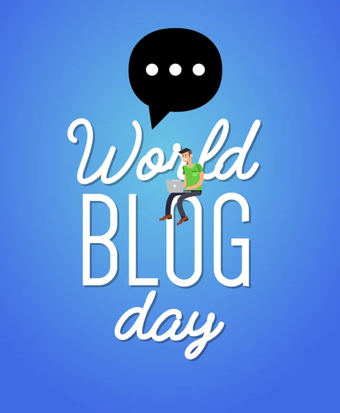 Dünya blog günü kartı — Stok Vektör