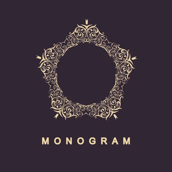 Set di monogramma modello logo — Vettoriale Stock