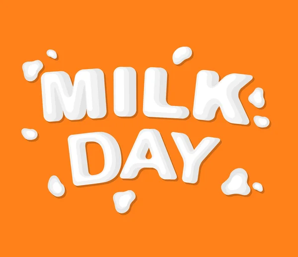 原始的概念海报，宣传牛奶 — 图库矢量图片