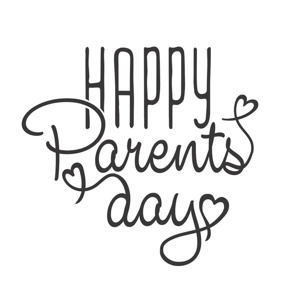 Parents day vintage lettering background — Stock Vector