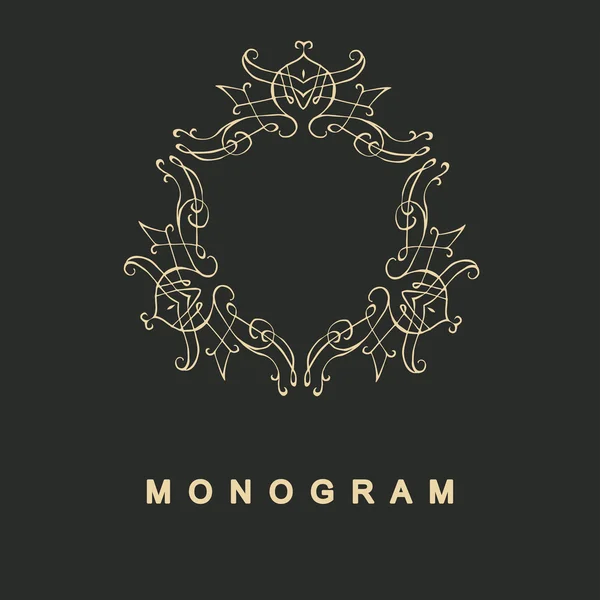 Set di monogramma modello logo — Vettoriale Stock