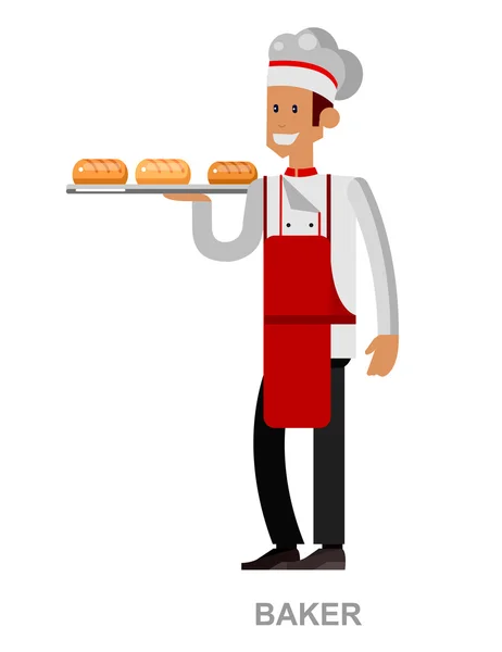 Ilustración vectorial del panadero — Archivo Imágenes Vectoriales