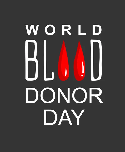 Dia Mundial do Doador de Sangue 14 de Junho. ilustração vetorial — Vetor de Stock