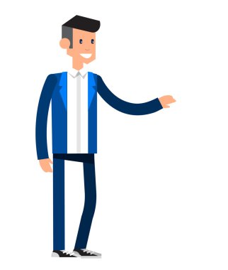 Vektör detaylı karakter ofis çalışanı