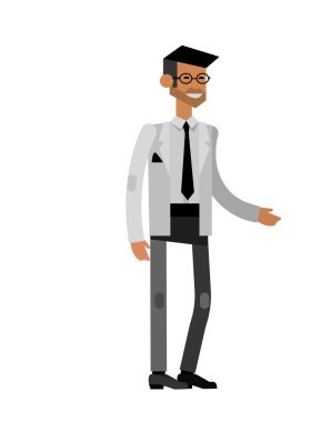 Vektör detaylı karakter ofis çalışanı