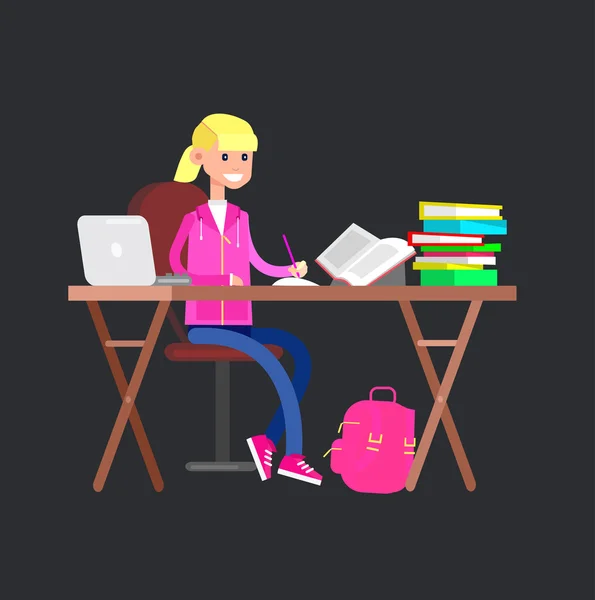 Vector personaje detallado mujer profesora — Vector de stock