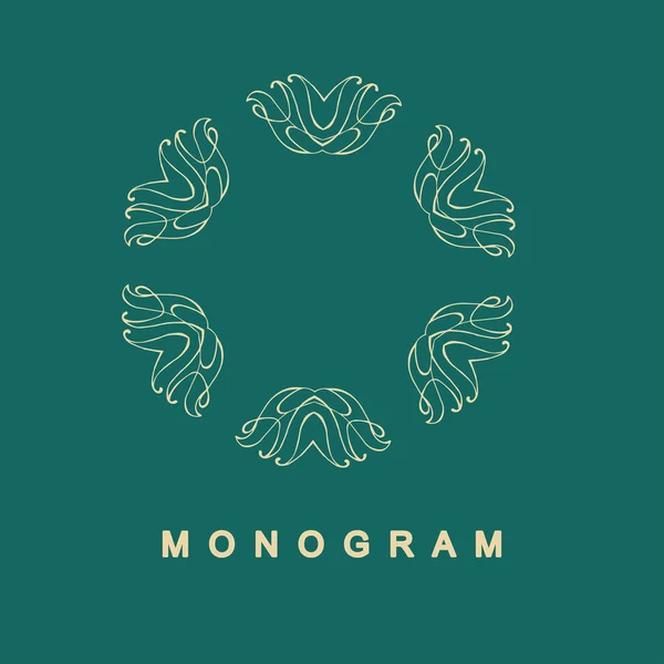 Conjunto de modelo de logotipo monograma — Vetor de Stock