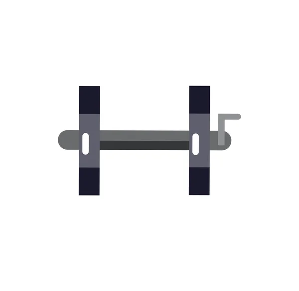 Gym barbell equipment — Stock Vector