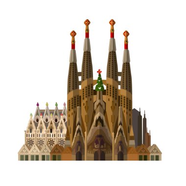 High quality, detailed most famous World landmark clipart