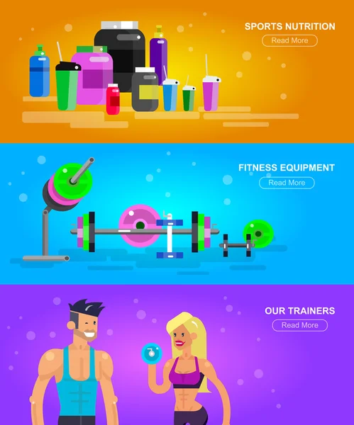 Gymnasium ontwerpconcept — Stockvector