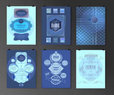 Afiş, el ilanı, broşür tasarım şablonları kümesi