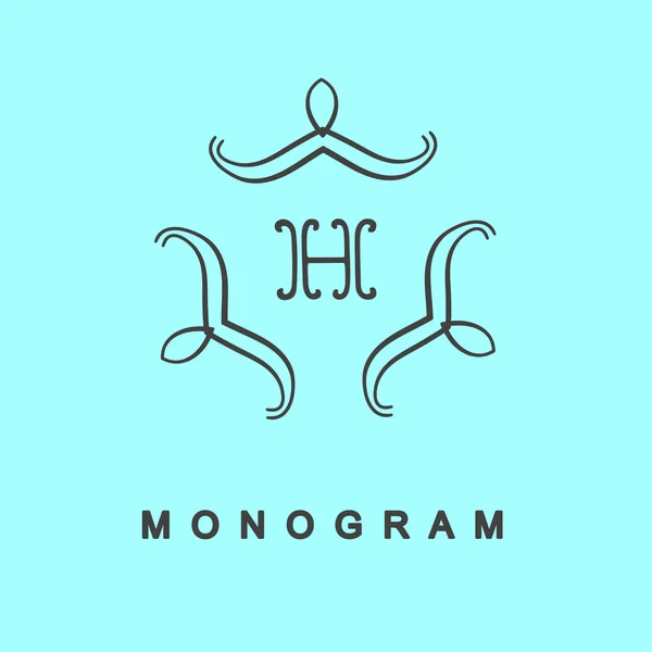 Mal for monogram-logo – stockvektor