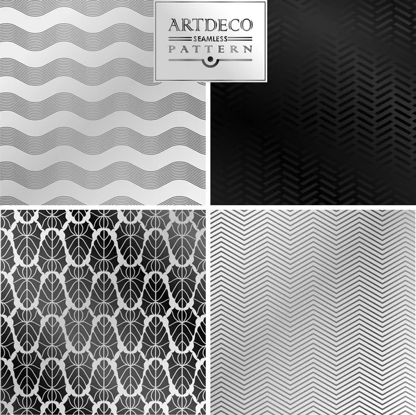 アールデコのシームレスなビンテージ壁紙パターン — ストックベクタ