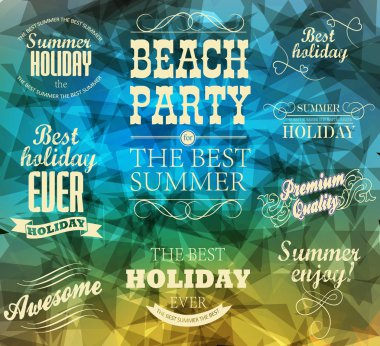 Yaz tatili için öğeleri