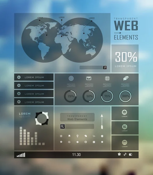 Infographies commerciales transparentes. Options d'ombres — Image vectorielle