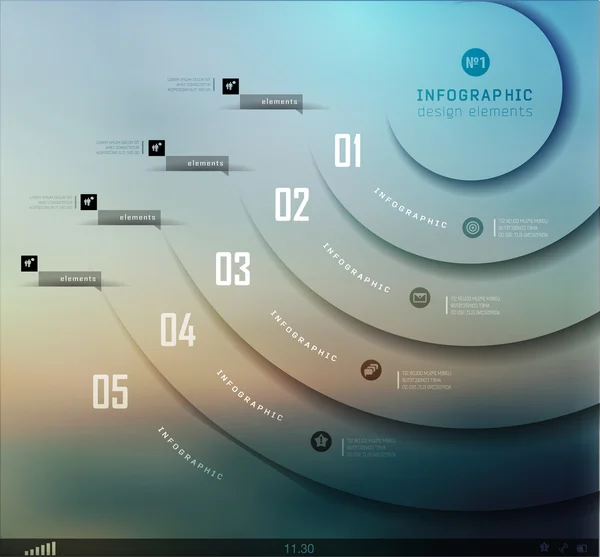 Transparent business Infographics. Shadows — 图库矢量图片