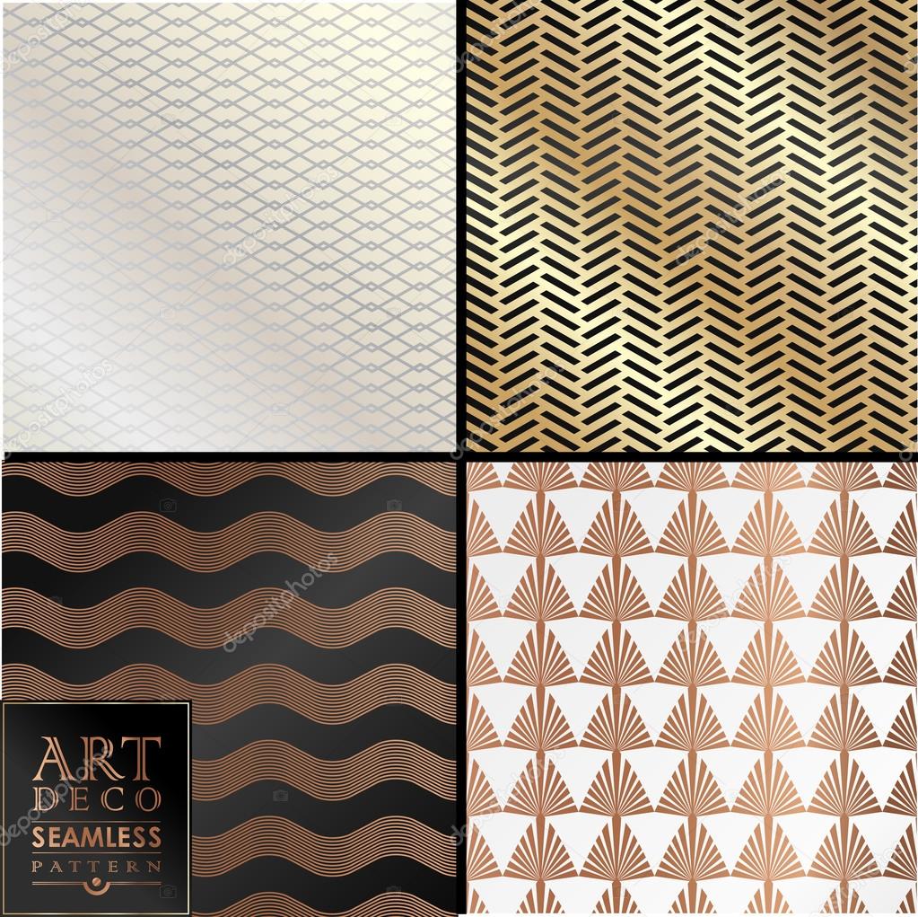Art Deco seamless vintage wallpaper pattern Stock Vector Image by