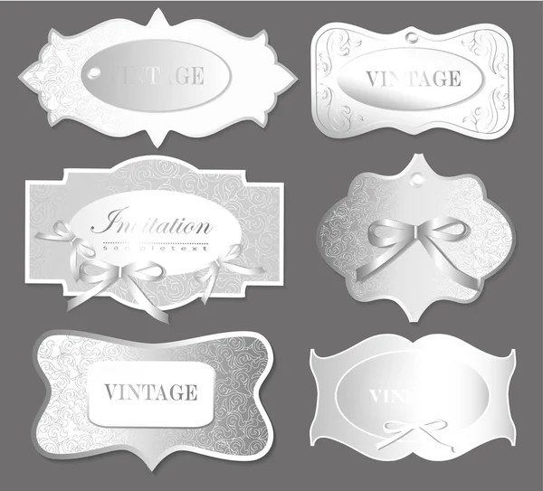 Set of retro  labels. Vector illustration. — Stock Vector