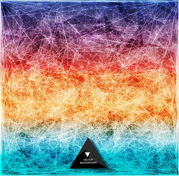 Abstract rainbow web hebben. Driehoeken achtergrond. — Stockvector