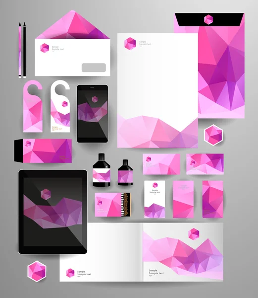 Abstract polygonal business set — Stock Vector