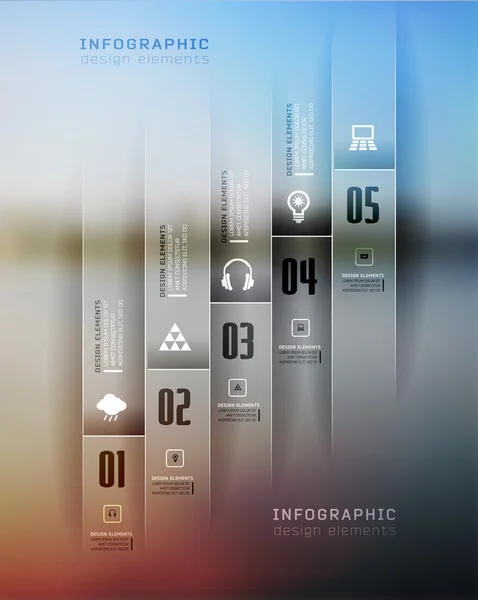 Affari trasparenti Infografica. Opzioni ombre — Vettoriale Stock