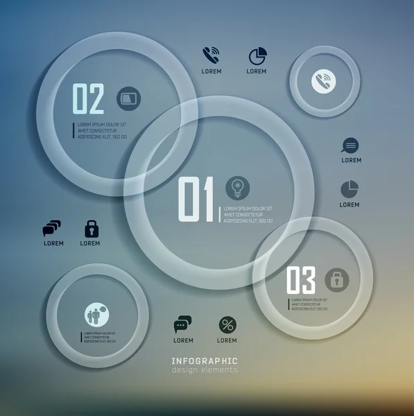 Transparent business Infographics. Shadows options — Stock Vector