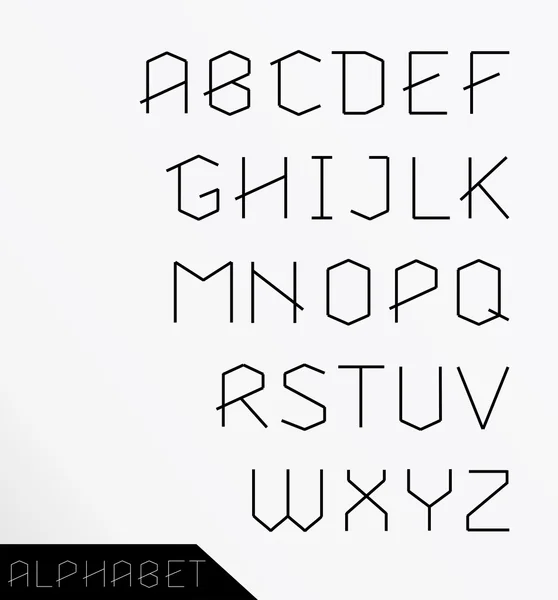 Conjunto de alfabeto gráfico — Vector de stock