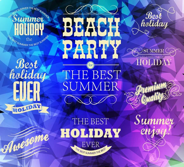 Elements for Summer Holidays — Stock Vector