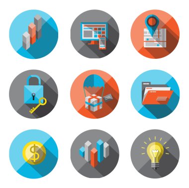 web için evrensel düz simgeler