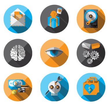 web için evrensel düz simgeler