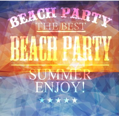 Poligonal sahil görünümü sammer poster