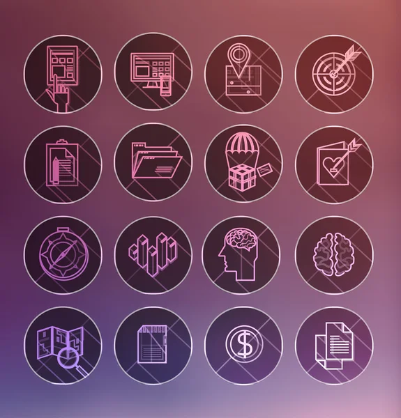 Set von 600 universellen, modernen Thin Line Icons für Web und Mobile — Stockvektor