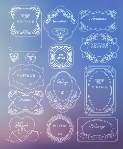 Set etichette vintage — Vettoriale Stock