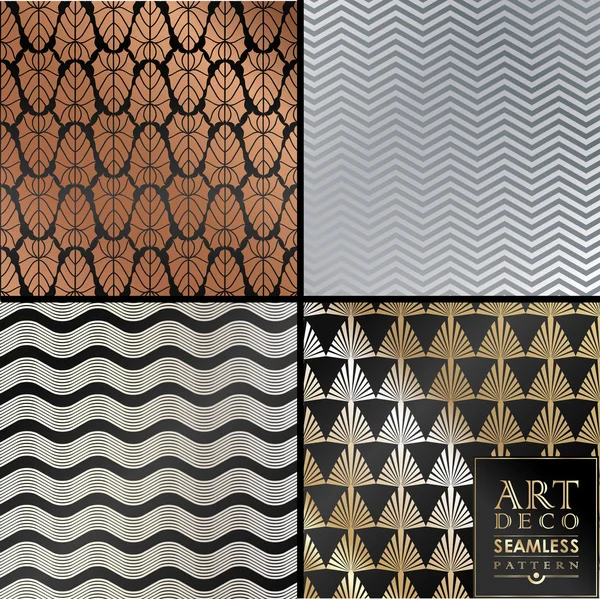 Art Deco seamless vintage wallpaper pattern — Stock Vector