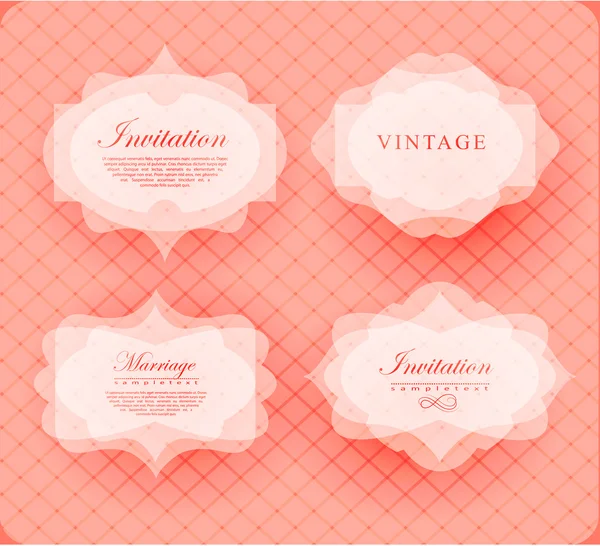 Invitation card in retro style. — Stock Vector