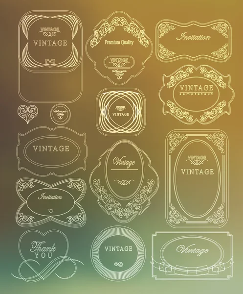 Conjunto de etiquetas vintage — Vetor de Stock