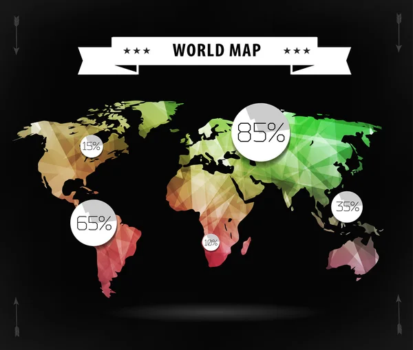 世界地图卡 — 图库矢量图片