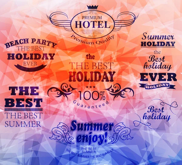 Éléments pour les vacances d'été — Image vectorielle