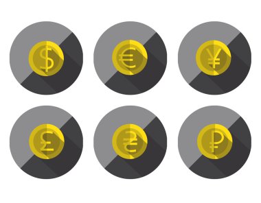 Web ve mobil uygulama için para düz simgesi.