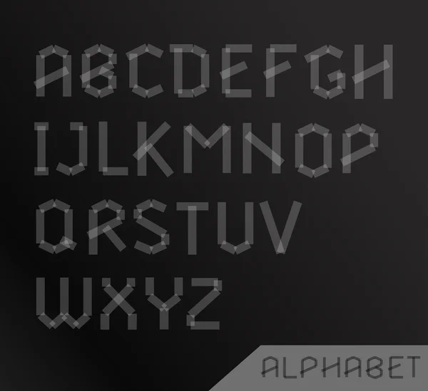 Set alfabeto grafico — Vettoriale Stock