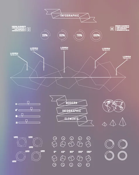 Átlátható üzleti Infographics. Árnyék beállításai — Stock Vector