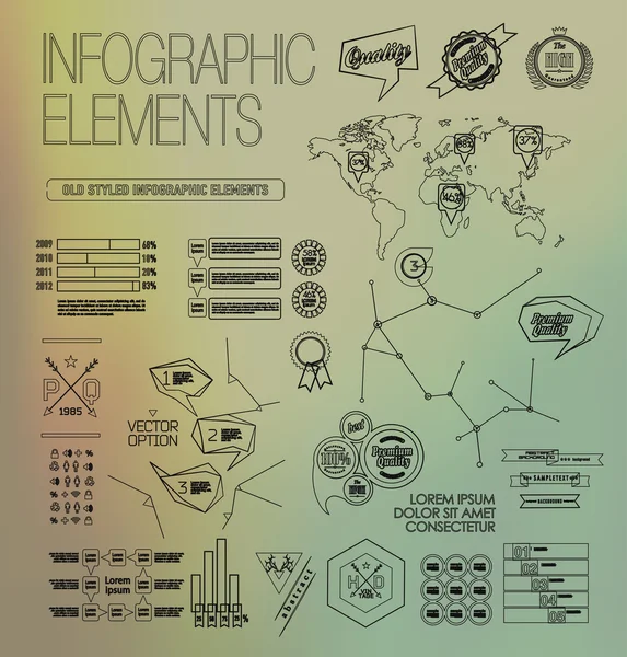 Transparante zakelijke Infographics. Schaduwopties — Stockvector