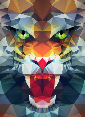 Soyut poligonal kaplan