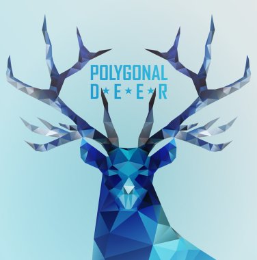 Soyut poligonal geyik